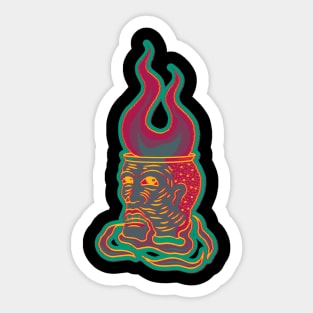 BURN YOUR HEAD, band merchandise, skate design Sticker